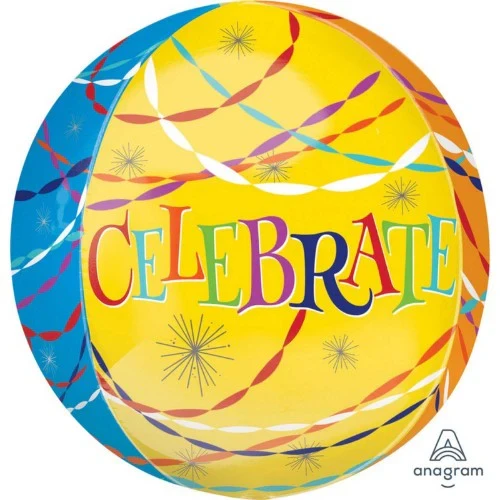 Globo Orbz XL Celebra a las serpentinas