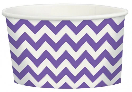 Vaso de golosinas Chevron - Nuevo morado - Paquete de 20