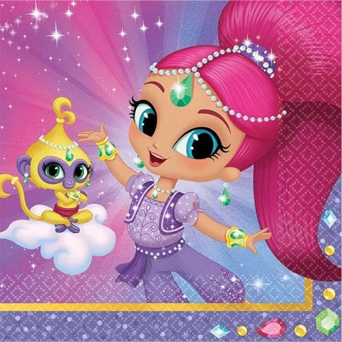 Servilletas para bebidas - Shimmer and Shine (paquete de 16)