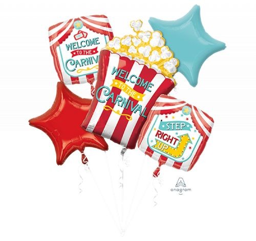 Globos de aluminio - Ramo Bienvenidos al Carnaval - (Paquete de 5)