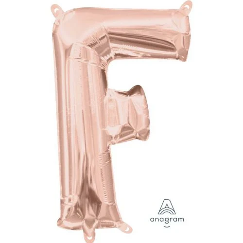 Globo de aluminio - Letra F Oro Rosa - 40cm