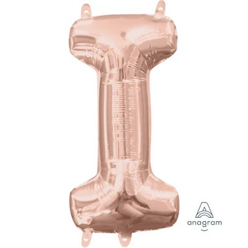 Globo de aluminio - Letra I Oro Rosa - 40 cm
