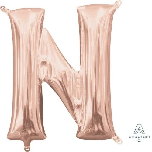 Globo de aluminio - Letra N Oro Rosa - 40 cm