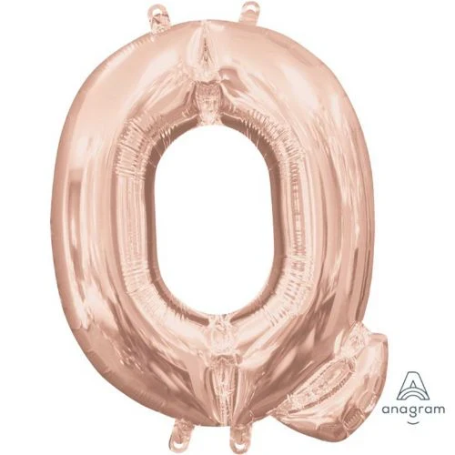 Globo de aluminio - Letra Q Oro Rosa - 40cm