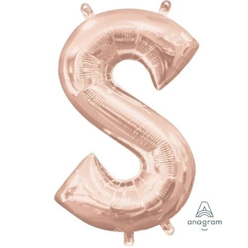 Globo de aluminio - Letra S Oro Rosa - 40cm