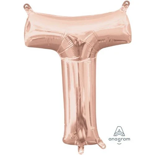 Globo de aluminio - Letra T Oro Rosa - 40 cm