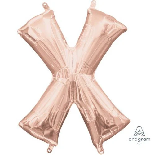 Globo de aluminio - Letra X Oro Rosa - 40cm