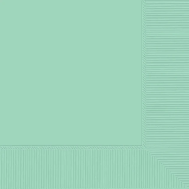 Servilletas para el almuerzo, paquete de 50, de 2 capas, color menta refrescante (paquete de 50)