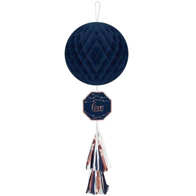 Decoración colgante de panal y cola de Navy Bride
