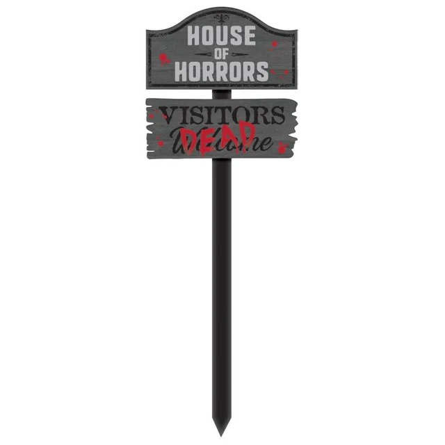 Estaca de MDF para jardín - Casa de los Horrores (86 cm)