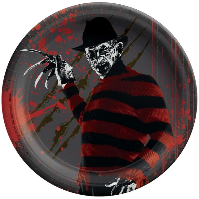 Platos redondos - Pesadilla en Elm Street (17 cm) (Paquete de 8)