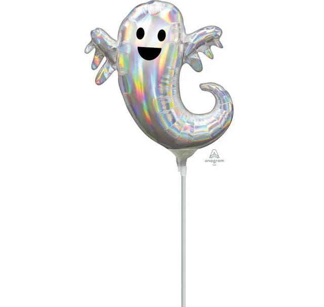Globo de aluminio - Mini forma fantasma holográfico iridiscente