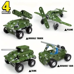 166pcs DIY Military Model Kit