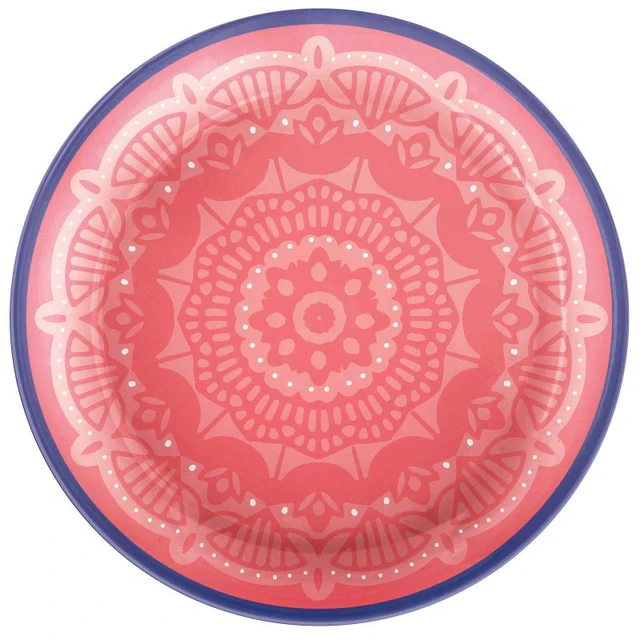 Platos de almuerzo redondos de melamina Boho Vibes (17 cm) (paquete de 4)