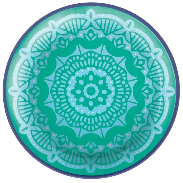 Platos llanos redondos de melamina Boho Vibes (26 cm) (paquete de 4)