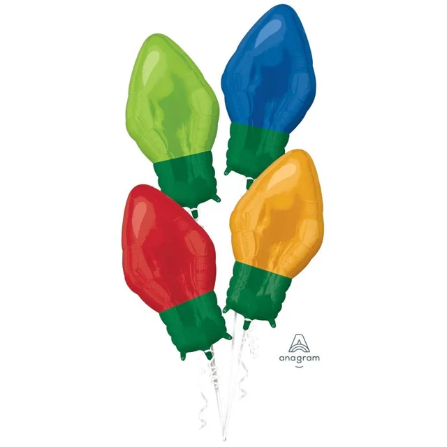 Kit de decoración de globos de aluminio con bombillas navideñas (55 cm)