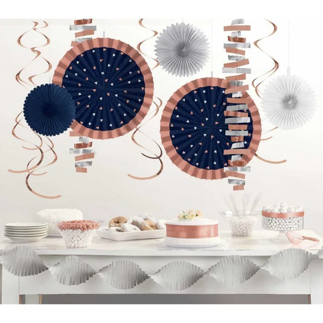 Kit de decoración para habitación de boda de Navy Bride (paquete de 14)