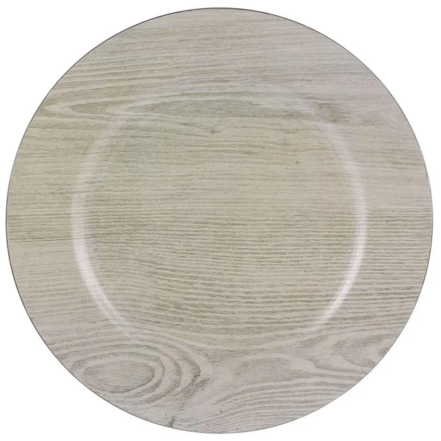 Plato de carga premium - Impresión de veta de madera (33 cm)