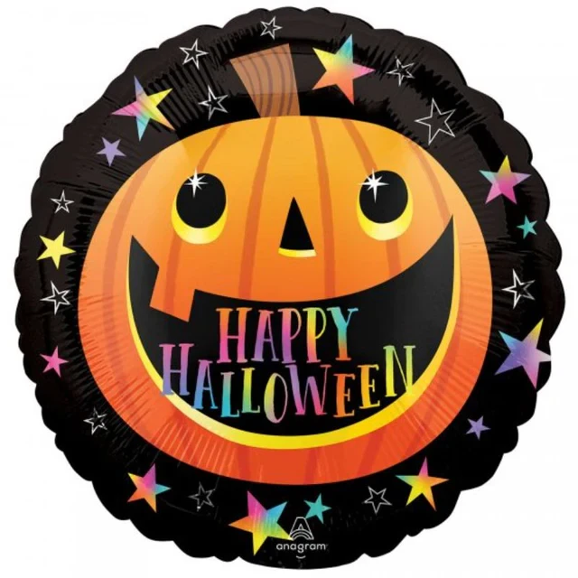 Globo - Calabaza de Halloween sonriente estándar de 45 cm