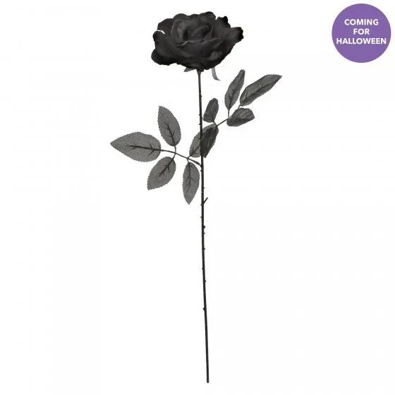 Rosa de tela negra y roja sangre