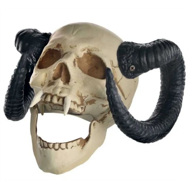 Decoración de cabeza de demonio de cabra