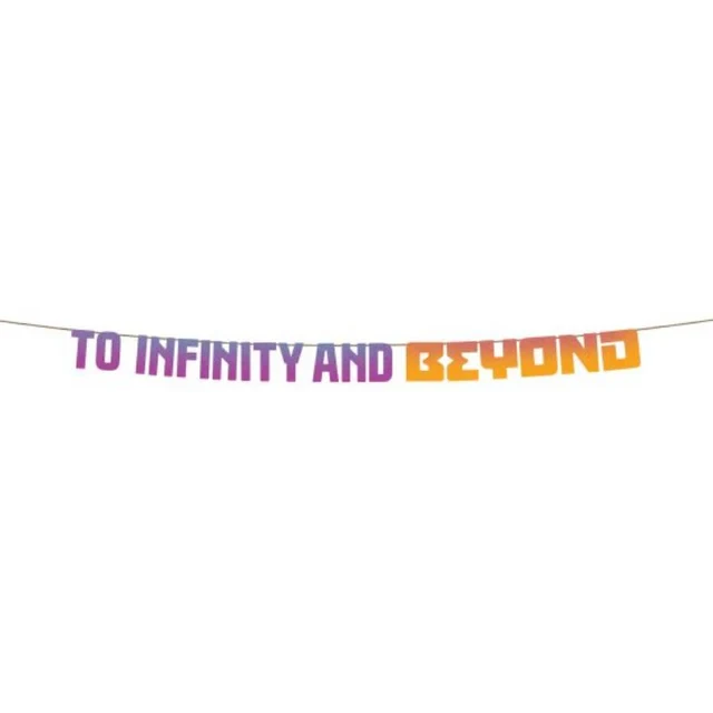 Banner de letras de Buzz Lightyear: Hacia el infinito y más allá