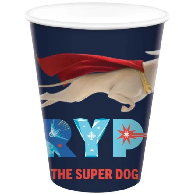 Vasos de papel de DC Super Hero Pets de 266 ml (9 oz) - Paquete de 8