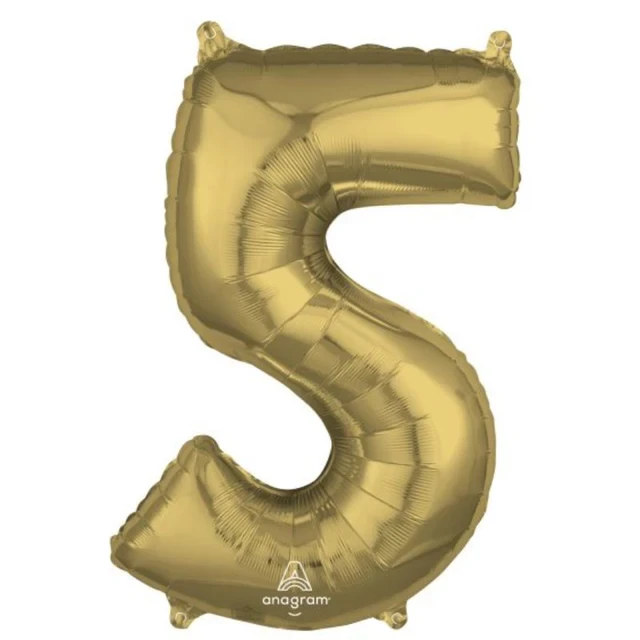 Forma mediana, oro blanco, número 5.