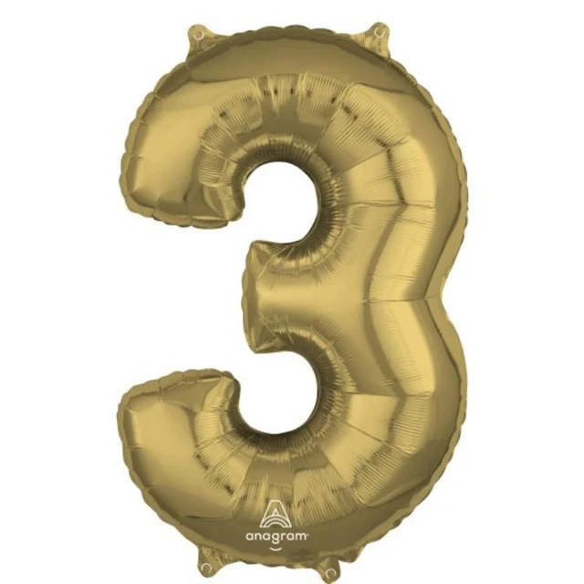 Forma mediana, oro blanco, número 3.