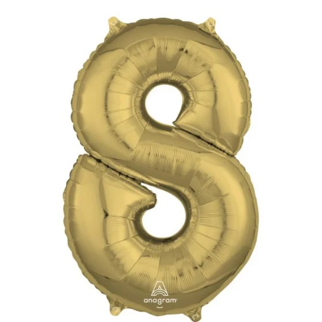 Forma mediana, oro blanco, número 8.