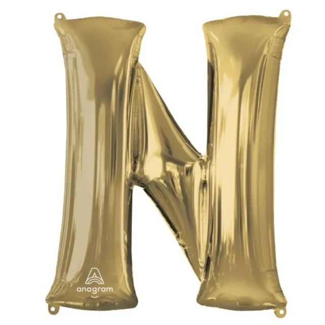 Letra N SuperShape Oro Blanco