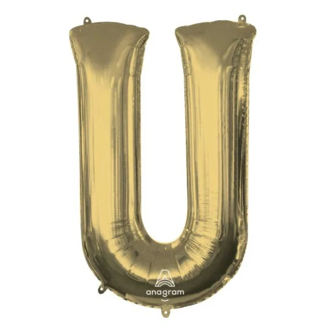Letra U SuperShape Oro Blanco