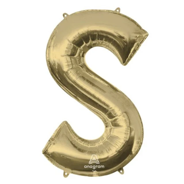 Letra S SuperShape Oro Blanco