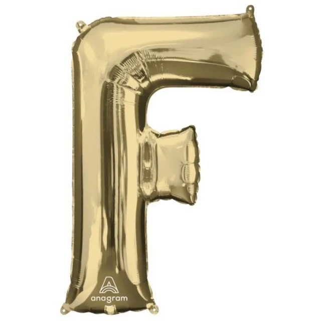 Letra F SuperShape Oro Blanco