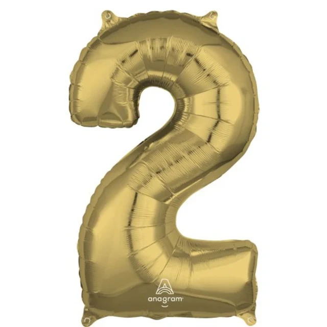 Globo - SuperShape Oro Blanco Número 2.