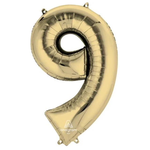 Globo - SuperShape Oro Blanco Número 9.