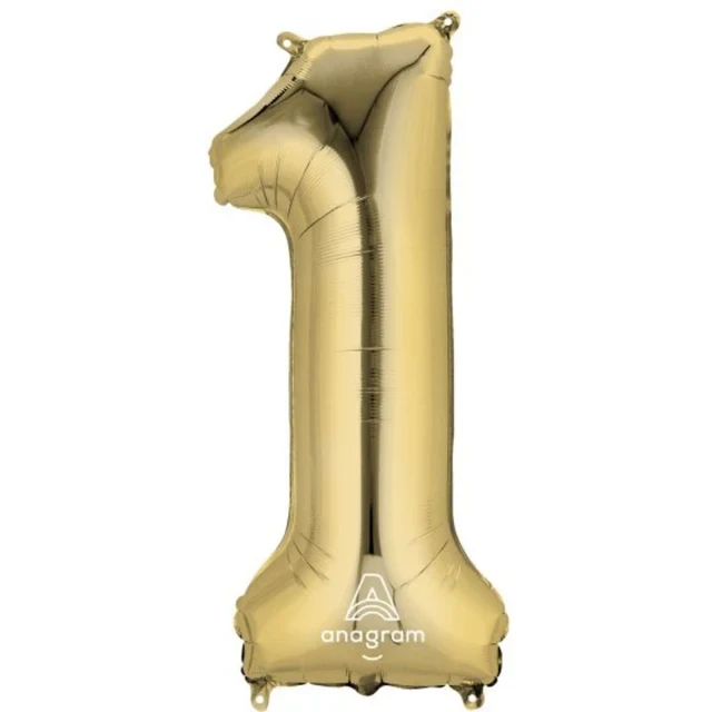 Globo - SuperShape Oro Blanco Número 1.