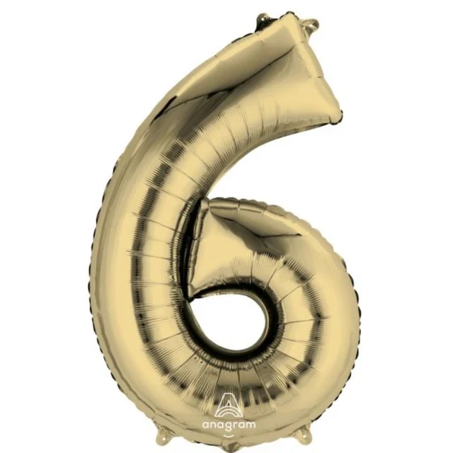 Globo - SuperShape Oro Blanco Número 6.