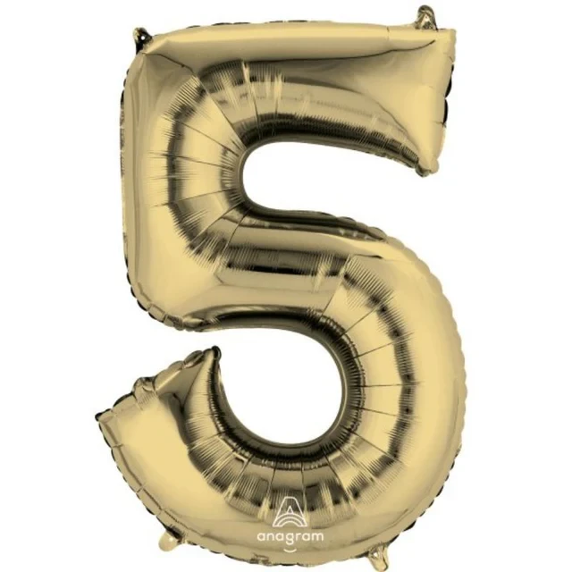 Globo - SuperShape Oro Blanco Número 5.