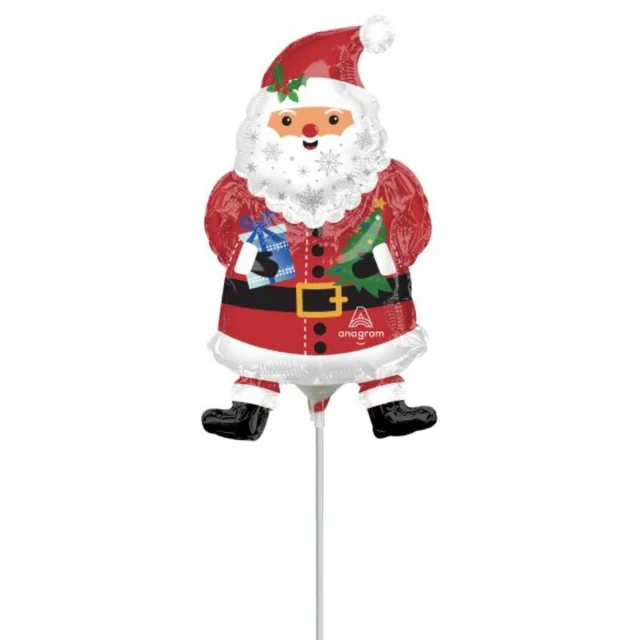 Mini figura de Papá Noel nevado A30