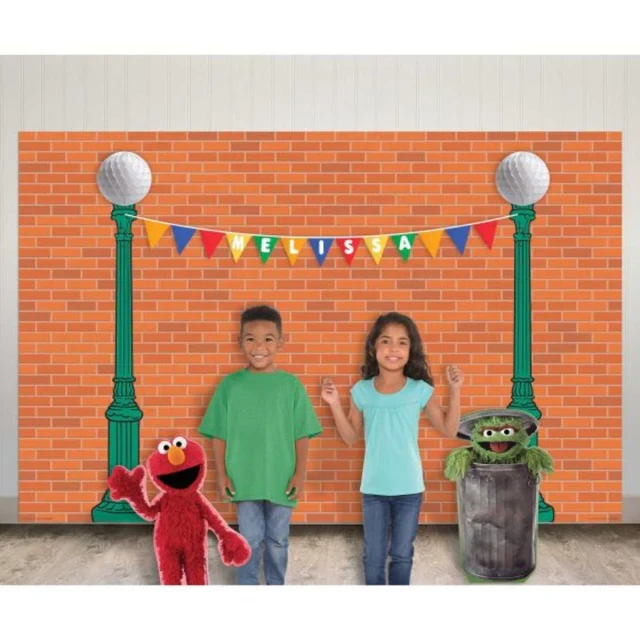 Kit de fondo personalizable de Barrio Sésamo - Juego de 16