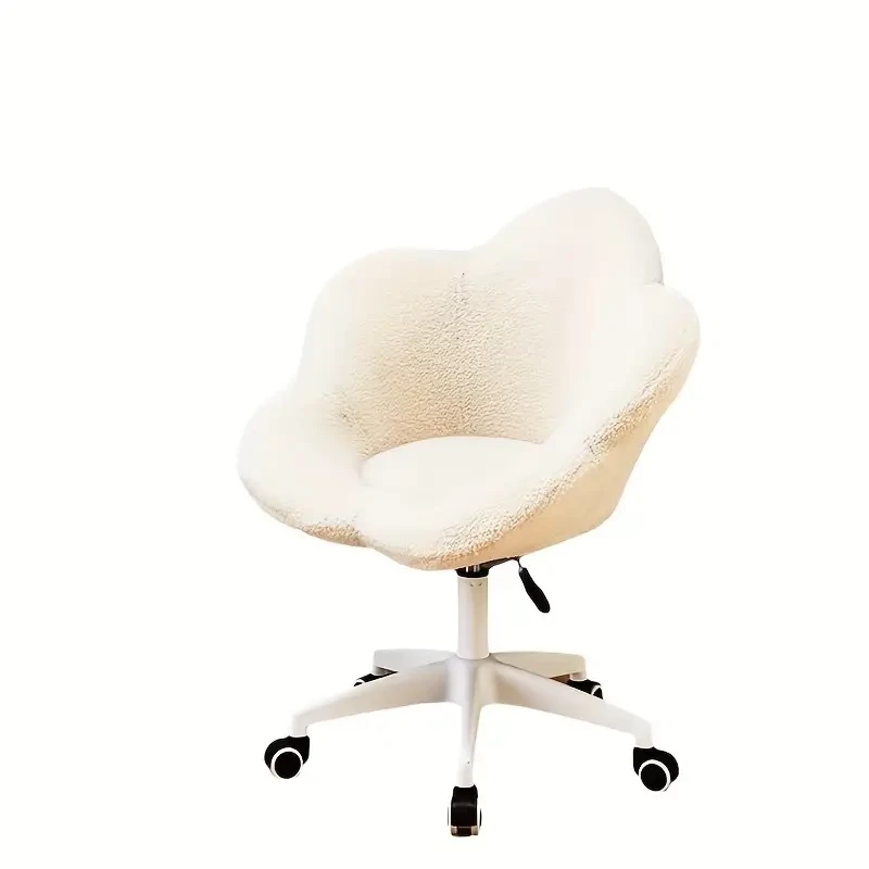 Sillón de tocador de estilo clásico con respaldo de pétalos