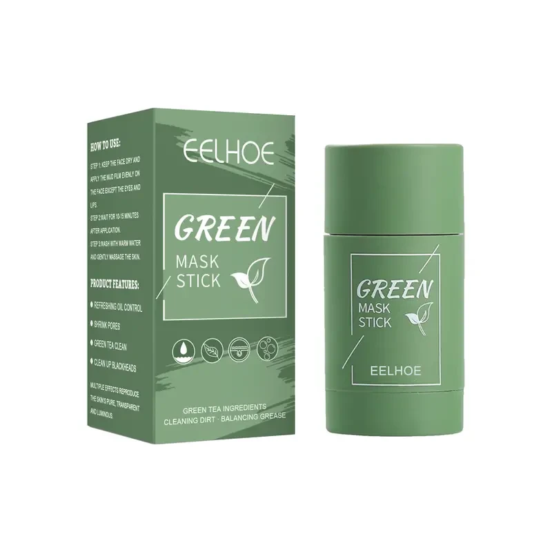 Mascarilla sólida en barra de té verde: limpieza profunda, hidratación y control de grasa, humectante y reafirmante para todo tipo de piel.