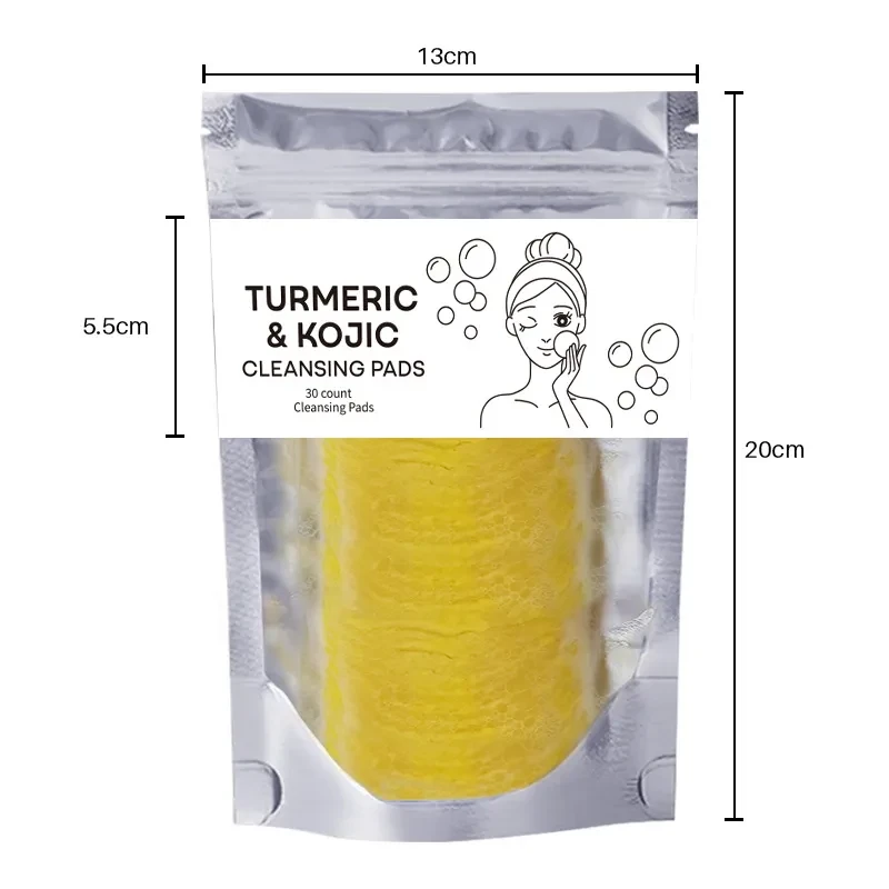 Discos limpiadores exfoliantes de cúrcuma Esponjas faciales comprimidas