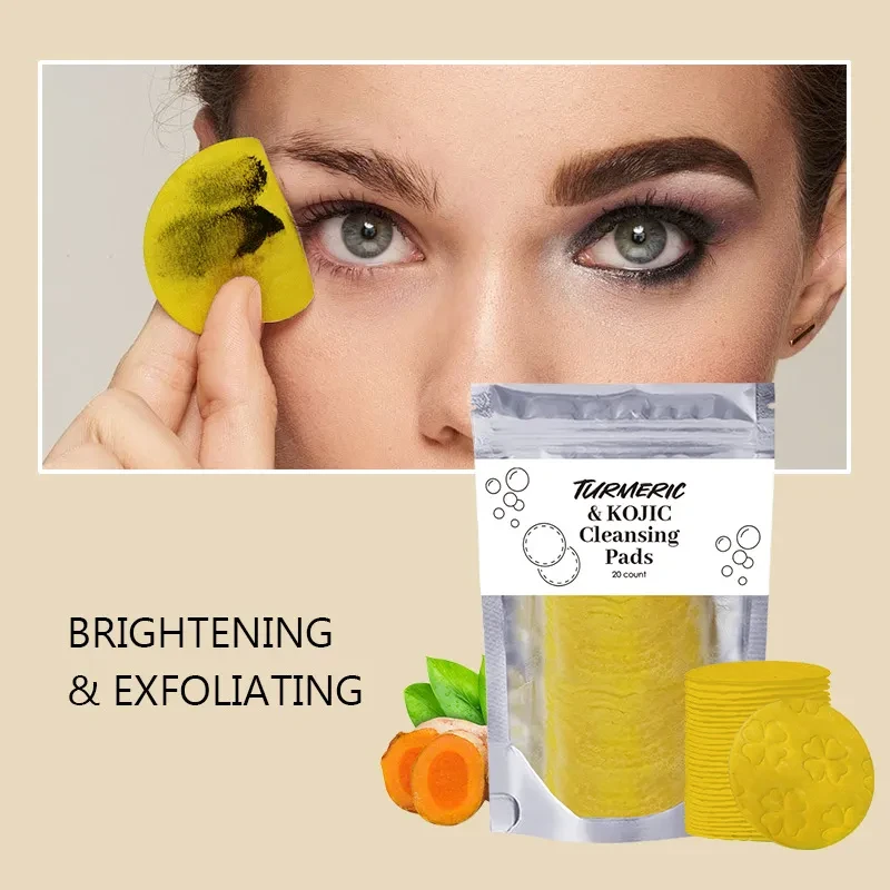 Discos limpiadores exfoliantes de cúrcuma Esponjas faciales comprimidas