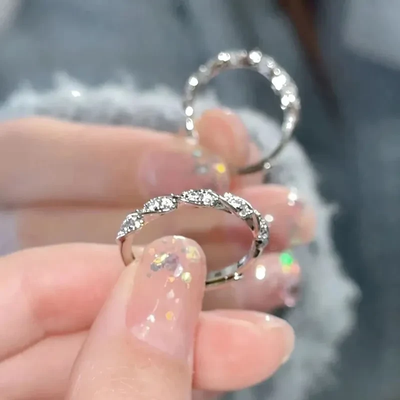 Anillo de amor enrollable de plata de ley S999 de joyería de moda
