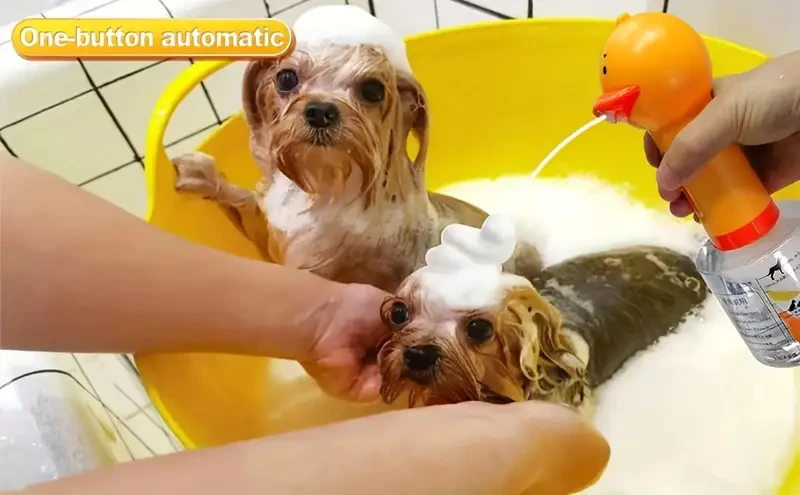 Limpiador eléctrico de espuma para perros Aookupett -