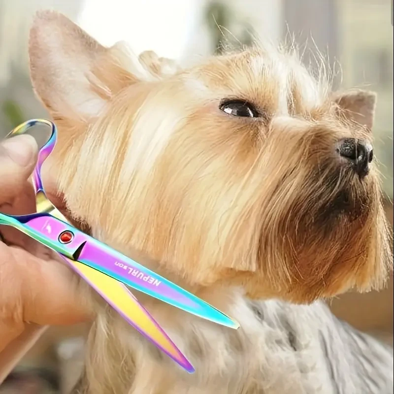 Kit de tijeras profesionales para peluquería canina de 7.0 pulgadas -