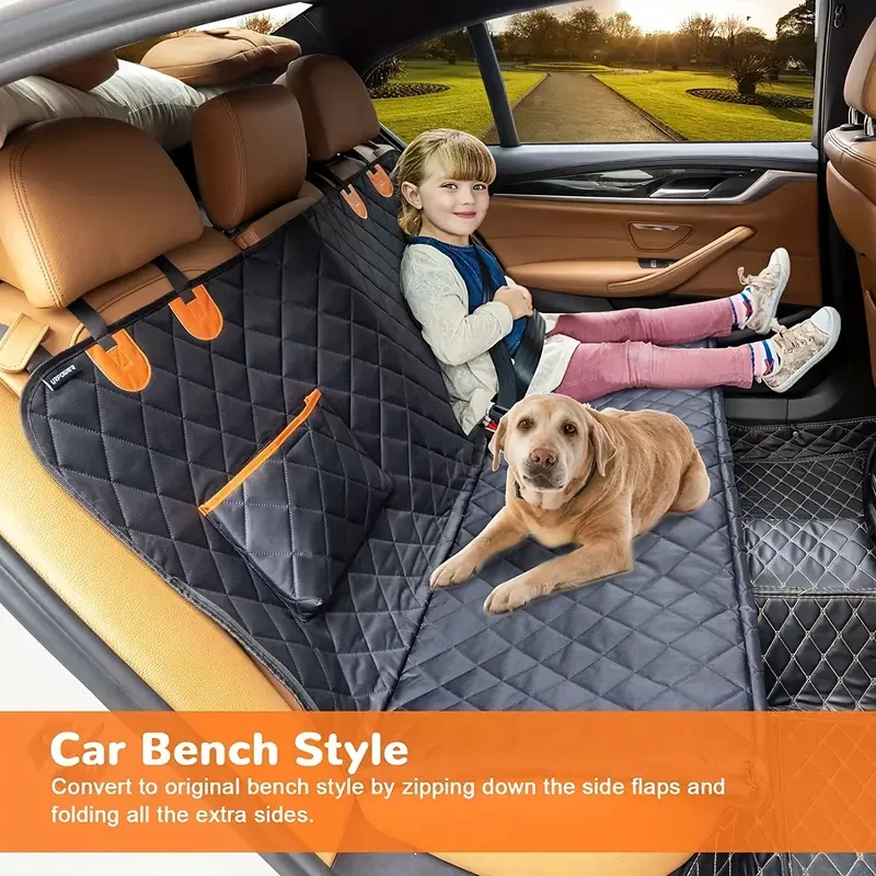 Funda de asiento para perro, funda de asiento de coche para mascotas.