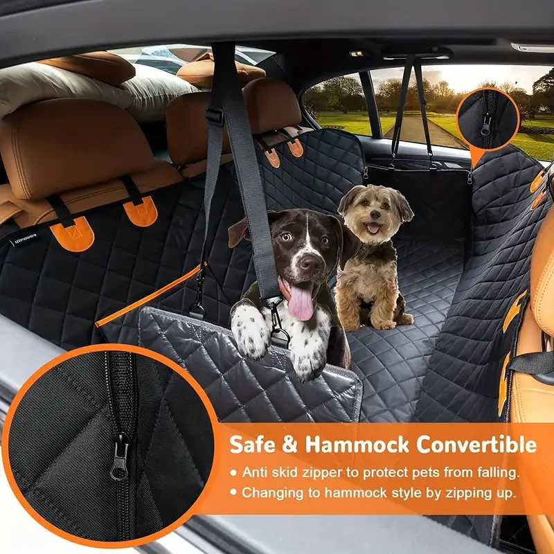 Funda de asiento para perro, funda de asiento de coche para mascotas.
